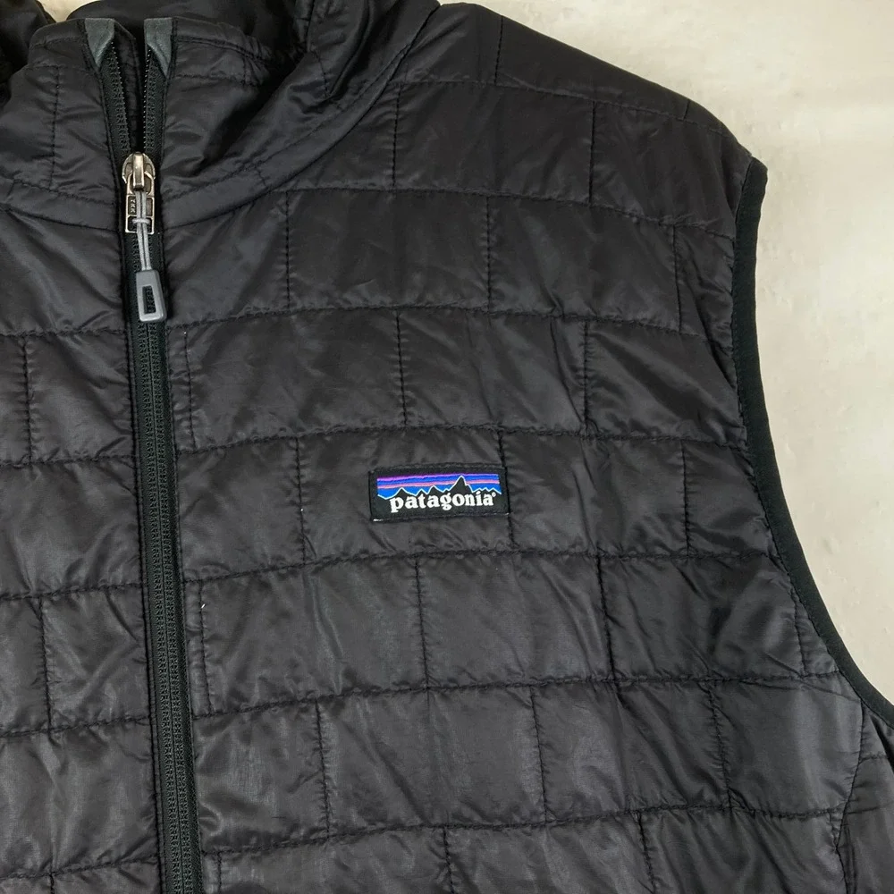 Patagonia Nano Puff Vest Mens Sz L Black Quilted Insulated Lightweight Gorpcore